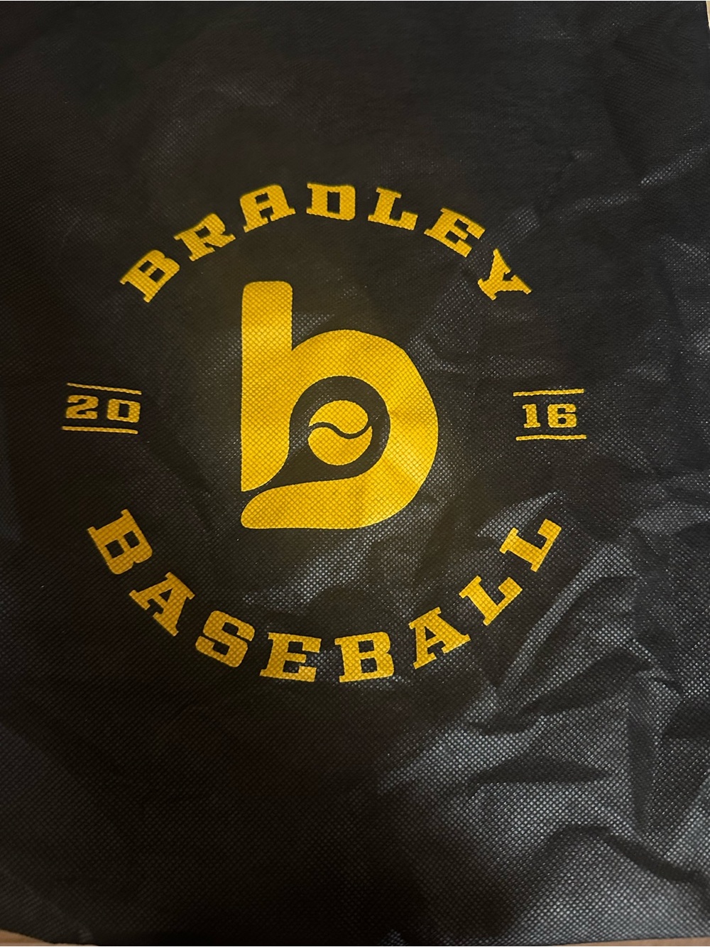 Bradley Baseball Black & Gold Logo Tote